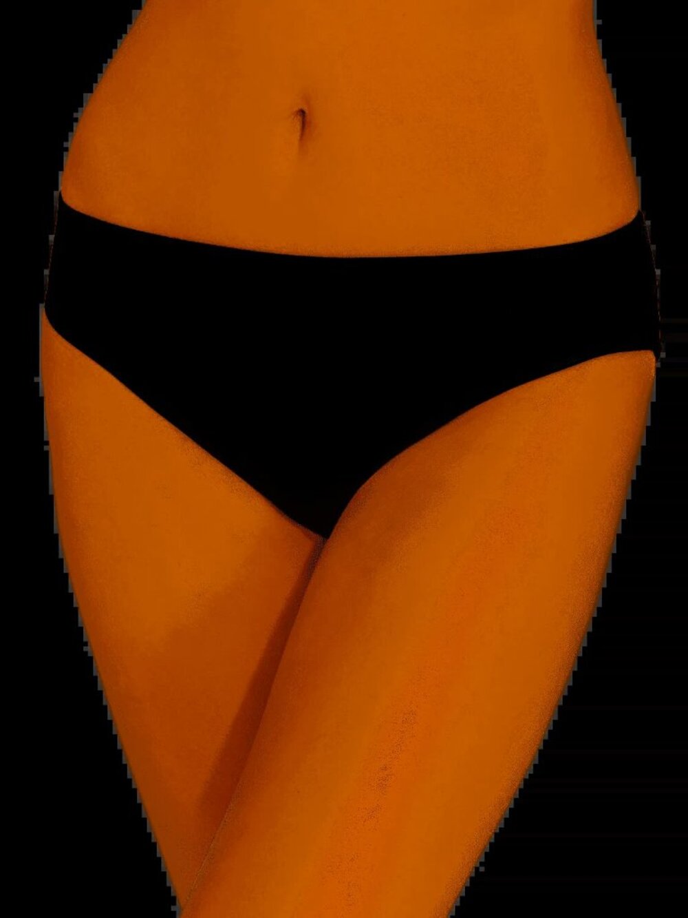 Island Escape Women's Solid Black Shaper Pant Bikini Bottoms Size 12